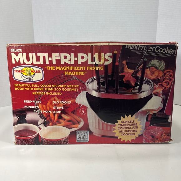 Vintage Nordic Ware Electric Multi-Fri-Plus Deep‎ Fries Fondues Original Box - Picture 16 of 16